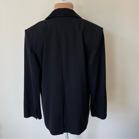 ba&sh Grace Tuxedo Jacket Black Double Breasted Viscose Lady Blazer NWT Size 2/M - Picture 8 of 12